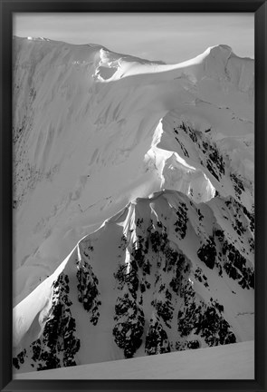 Framed Mountain peaks along Neumayer Channel, Anvers Island, Antarctica. Print