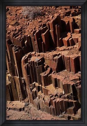 Framed Organ Pipes rock formation, Damaraland, Namibia, Africa. Print