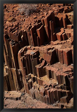 Framed Organ Pipes rock formation, Damaraland, Namibia, Africa. Print