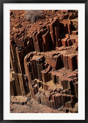 Framed Organ Pipes rock formation, Damaraland, Namibia, Africa. Print