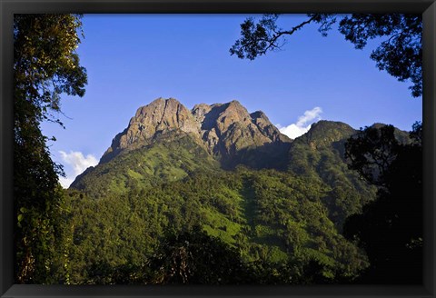 Framed Portal Peaks in the Rwenzori, Uganda Print