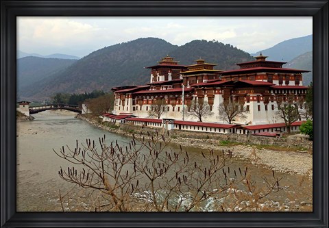 Framed Punakha Dzong, Punakha, Bhutan Print