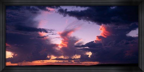 Framed Namibia, Fish River Canyon, Thunder storm clouds Print