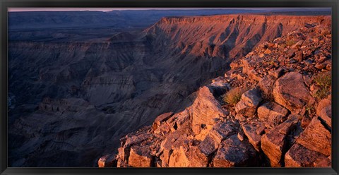 Framed Namibia, Fish River Canyon National Park, canyon walls Print