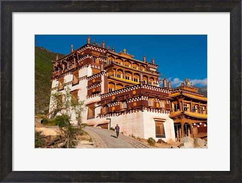 Framed Sangpi Luobuling Si Monastery, Sichuan, China Print