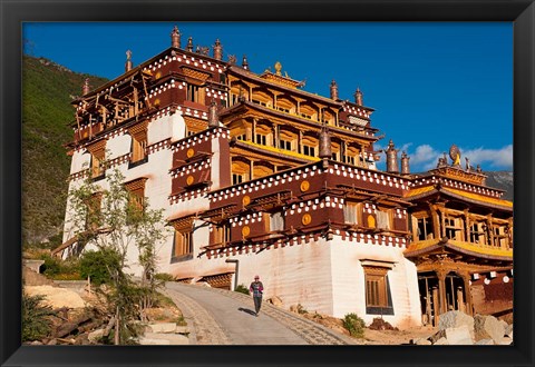 Framed Sangpi Luobuling Si Monastery, Sichuan, China Print