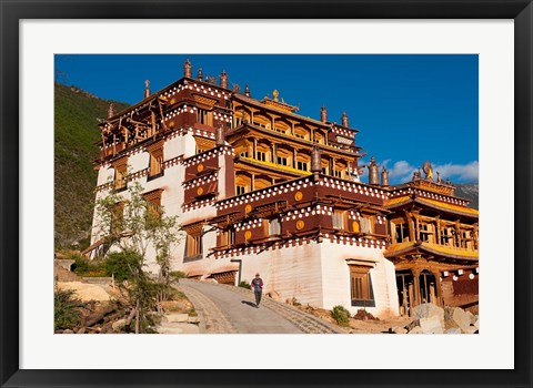 Framed Sangpi Luobuling Si Monastery, Sichuan, China Print