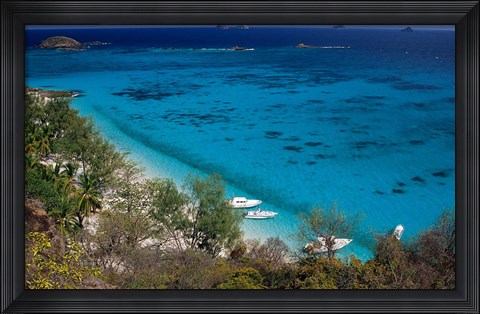 Framed Small Atoll Northeast of Nosy Be, Madagascar Print