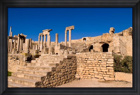 Framed Roman Theater, Ancient Architecture, Dougga, Tunisia Print