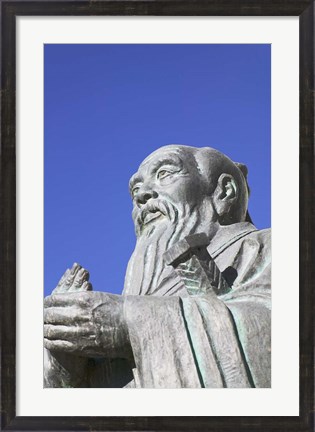 Framed Sculpture of Confucius, Tibet, China Print