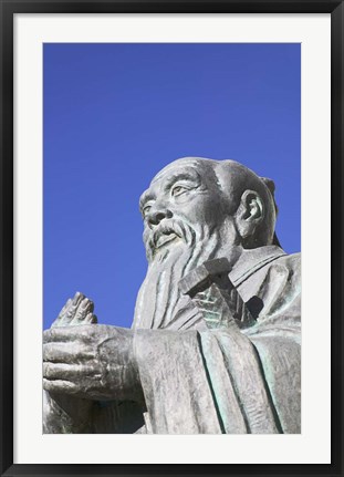 Framed Sculpture of Confucius, Tibet, China Print