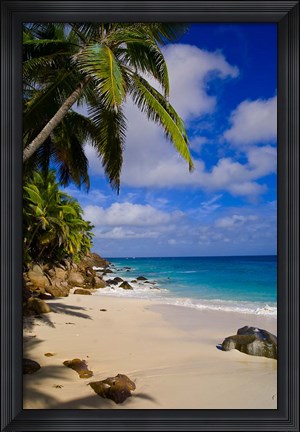Framed Serene Anse Victorin Beach, Seychelles, Africa Print