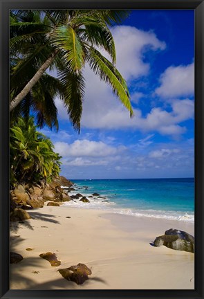 Framed Serene Anse Victorin Beach, Seychelles, Africa Print