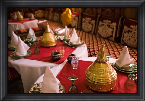 Framed Restaurant at Hotel Kasbah Asmaa, Tafilalt, Rissani, Morocco Print
