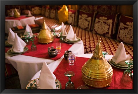 Framed Restaurant at Hotel Kasbah Asmaa, Tafilalt, Rissani, Morocco Print