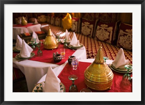 Framed Restaurant at Hotel Kasbah Asmaa, Tafilalt, Rissani, Morocco Print