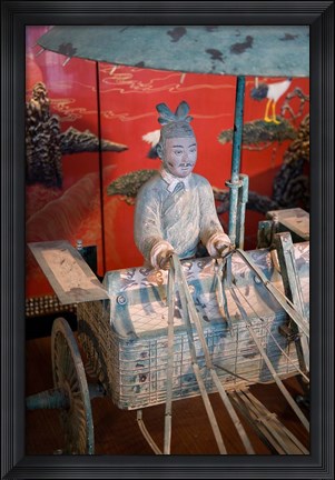 Framed Replica chariot, Imperial burial site, Xian, China Print