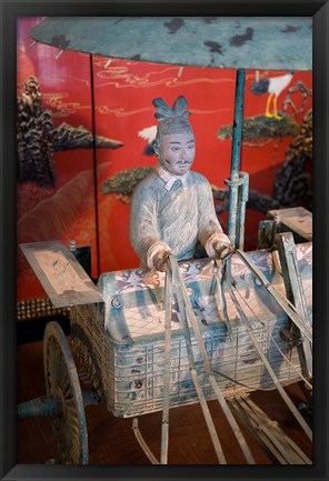 Framed Replica chariot, Imperial burial site, Xian, China Print