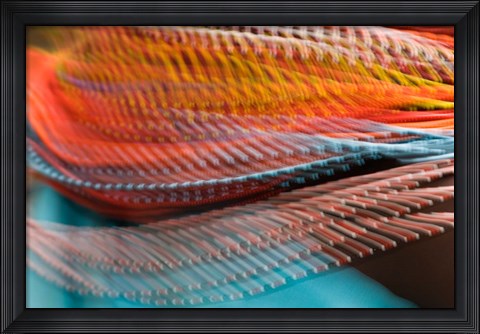 Framed Samburu Dancer&#39;s Colorful Necklace, Samburu National Reserve, Kenya Print