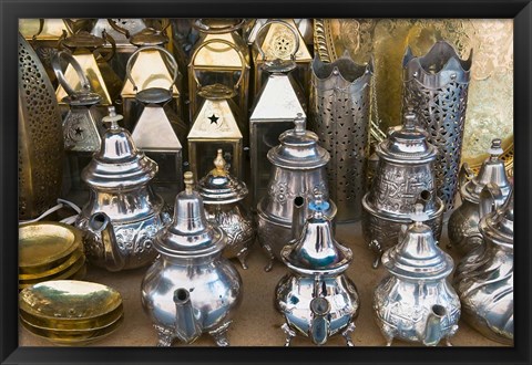 Framed Souk, Market Marrakech, Morocco Print