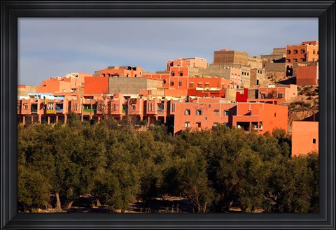 Framed Small village settlements in the foothills of the Atlas Mountains, Morocco Print