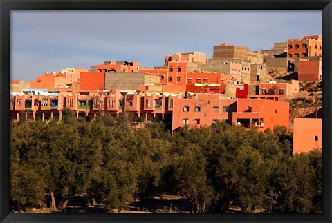 Framed Small village settlements in the foothills of the Atlas Mountains, Morocco Print