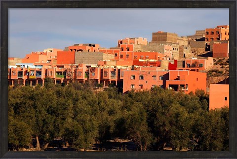 Framed Small village settlements in the foothills of the Atlas Mountains, Morocco Print