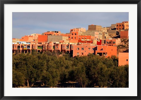 Framed Small village settlements in the foothills of the Atlas Mountains, Morocco Print