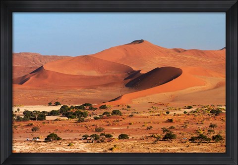 Framed Sand dune at Sossusvlei, Namib-Naukluft National Park, Namibia Print