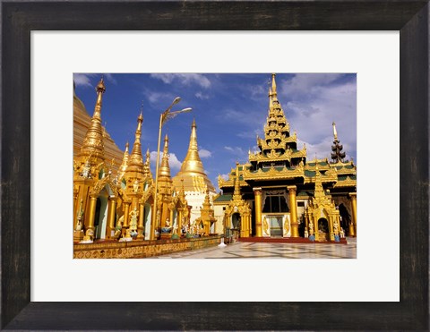 Framed Shwedagon Pagoda, Yangon, Myanmar Print