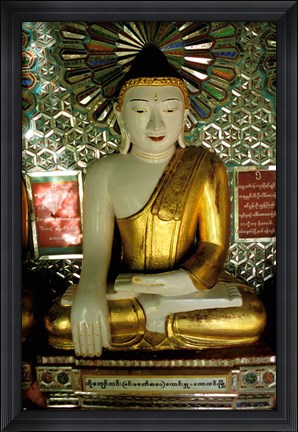 Framed Soon U Ponya Shin Paya, Sagaing Hill, Sagaing, Myanmar Print