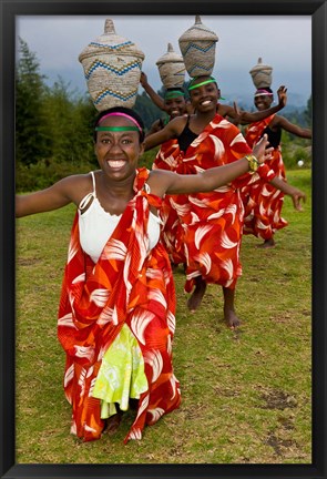 Framed Hutu Tribe Women Dancers, Rwanda Print