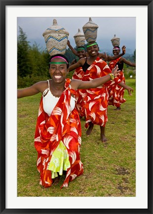 Framed Hutu Tribe Women Dancers, Rwanda Print