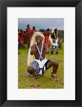 Framed Hutu tribe Male Dancer, Rwanda Print