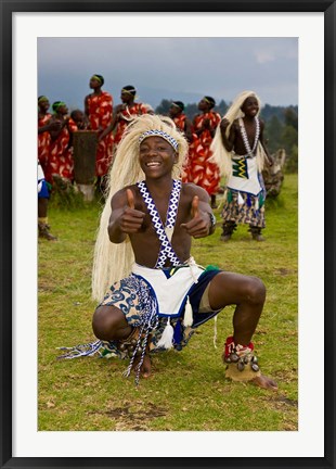 Framed Hutu tribe Male Dancer, Rwanda Print