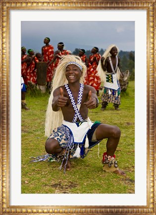 Framed Hutu tribe Male Dancer, Rwanda Print