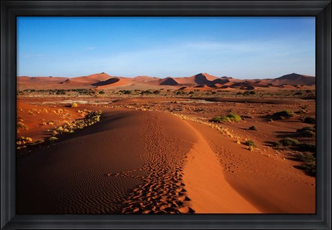 Framed Sand dune, near Sossusvlei, Namib-Naukluft NP, Namibia, Africa. Print