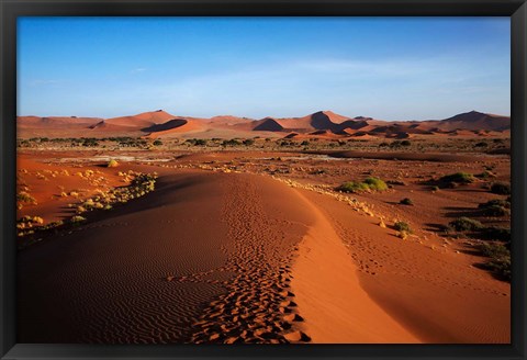 Framed Sand dune, near Sossusvlei, Namib-Naukluft NP, Namibia, Africa. Print