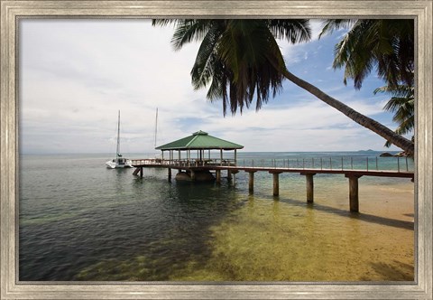 Framed Seychelles, Anse Bois de Rose, Coco de Mer, Resort Print