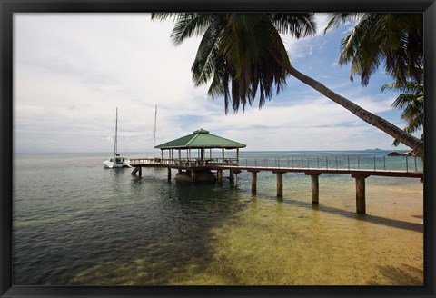 Framed Seychelles, Anse Bois de Rose, Coco de Mer, Resort Print
