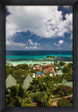 Framed Seychelles, Anse Volbert, Tourist village Print