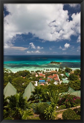 Framed Seychelles, Anse Volbert, Tourist village Print