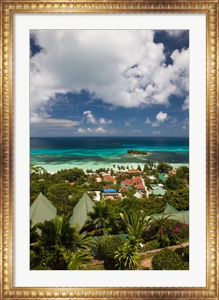 Framed Seychelles, Anse Volbert, Tourist village Print