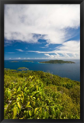Framed Seychelles, La Digue, Nid d&#39; Aigle Peak Print
