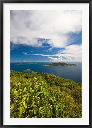 Framed Seychelles, La Digue, Nid d&#39; Aigle Peak Print