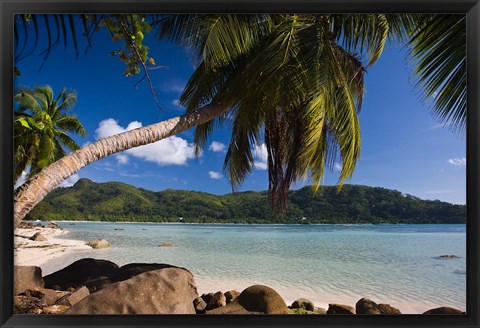 Framed Seychelles, Mahe Island, Anse a la Mouche Print