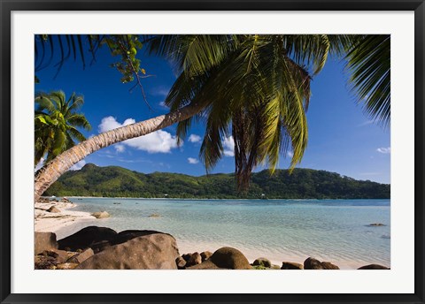 Framed Seychelles, Mahe Island, Anse a la Mouche Print