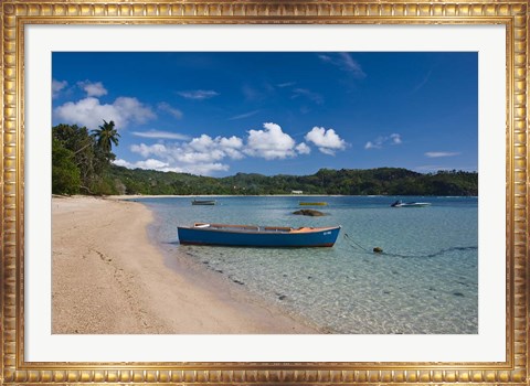 Framed Seychelles, Mahe Island, Anse Boileau, beachfront Print