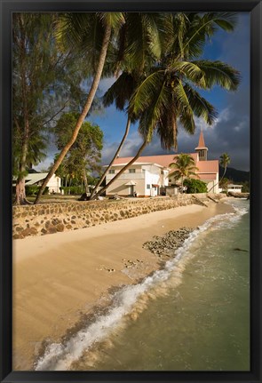 Framed Seychelles, Mahe Island, Anse Royale, Town Church Print