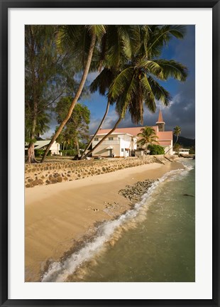 Framed Seychelles, Mahe Island, Anse Royale, Town Church Print